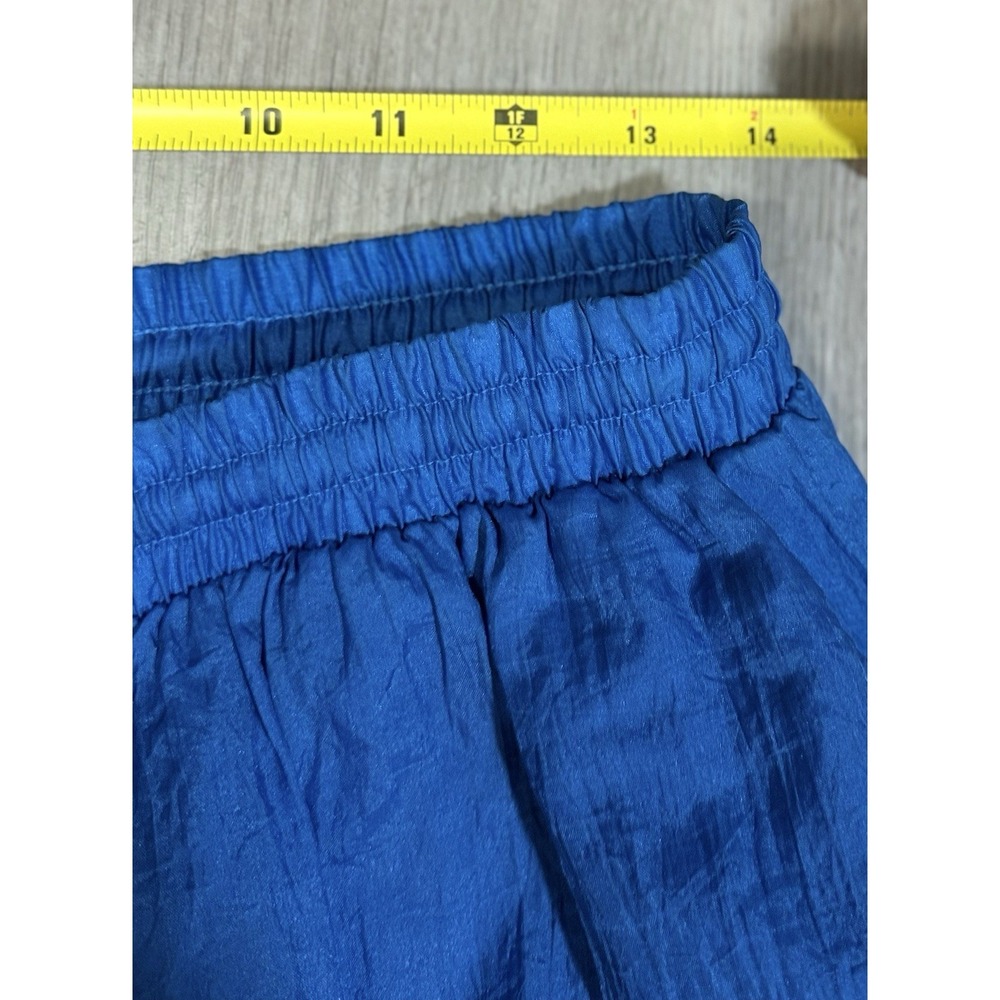 Vtg Westside Connection Nylon Windbreaker Pants Women's Large Blue Ankle Zip 80s - Picture 9 of 14